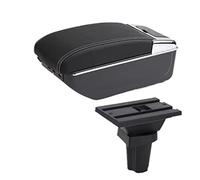 MKVAXR For CR-Z CRZ Armrest Box Center Console Storage Box Interior Parts Accessories Arm Rest Center Storage Box With USB Armrest Box Car Armrest(BLACK C3 7 USB)
