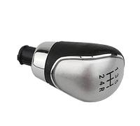 MKVAXR for Focus, 2 MK2 2005-2011, for Fiesta, for Kuga 2008-2012 Car 5 6 Speed Gear Head Shift Knob Leather Gaiter Boot Gear Shift Knob(5 Silver Knob)