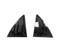 MKVAXR For, For Corolla, 2007-2013 Rear Louver Window Side Shutter Cover Trim Sticker Vent Scoop Abs Carbon Fiber Accessories Auto Vehicle Window Louver Lid(Gloss Black)