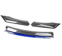 MKVAXR For Jetta, Car Front Bumper Lip Spoiler Body Kit Decorative Bumper Canard Lip Splitter Sedan Width Below 176cm Spoiler Front Splitter(BLACK Carbon Blue)