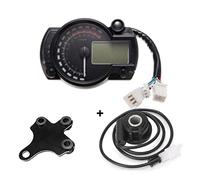 MKVAXR for KOSO, LCD Digital Motorcycle RX2N Odometer Speedometer Meter Instrument Adjustable MAX 299KM/H 7colors Dashboard Moto Trip Data Gauge(Sensor 2)