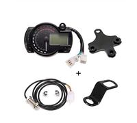 MKVAXR for KOSO, LCD Digital Motorcycle RX2N Odometer Speedometer Meter Instrument Adjustable MAX 299KM/H 7colors Dashboard Moto Trip Data Gauge(With 2 bracket)