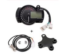 MKVAXR for KOSO, LCD Digital Motorcycle RX2N Odometer Speedometer Meter Instrument Adjustable MAX 299KM/H 7colors Dashboard Moto Trip Data Gauge(With bracket 2)