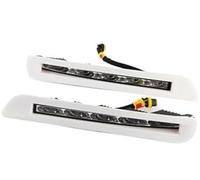 MKVAXR For Lexus, for LX570 2011 Car Flashing 1 Pair LED Daytime Running Light Waterproof DRL Fog Lamp Turn Signal Car Front Turn Signal Light(BLACK White cover)