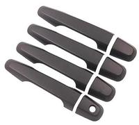 MKVAXR, for Mitsubishi, L200 Triton L 200 2006 2007 2008 2009 2010 2011 2012 2013 2014 Chrome Car Door Handle Cover Accessories self-adhesive car accessory(BLACK 1 Keyhole)