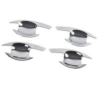 MKVAXR, for Mitsubishi, L200 Triton Pickup 2015 2016 2017 2018 2019 2020 Chrome Car Door Handle Cover self-adhesive car accessory(BLACK Bowl)