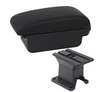 MKVAXR For Toyota, IQ Armrest Box Car Armrest Interior Central Storage Box Car Accessories Retrofit Parts With USB Car Armrests Car Armrest(BLACK B Red Line 3usb)