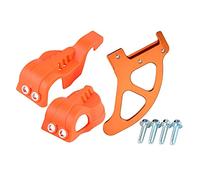 MKVAXR Fork Leg Shoe Guard Brake Disc Guard Protector Cover For SX EXC XC SXF EXCF XCF XCW XCFW 125 150 200 250 300 350 450 500 20152017 Motorcycle Brake Disc Guard(Orange)
