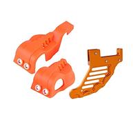 MKVAXR Fork Leg Shoe Guard Rear Brake Disc Guard Cover, for Husqvarna, for TE TC FE FC 125 150 200 250 300 350 390 400 450 501 2015-2017 Motorcycle Brake Disc Guard(Orange)