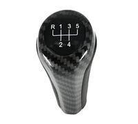 MKVAXR Gear Knob Carbon Fiber MT Gear Shift Knob, for, E46 E53 E60 E61 E63 E65 E81 E82 E83 E87 E90 E91 E92 X1 X3 X5 1 3 5 6 Series Pen Arm Gear Shift Knob(Black Carbon 5speed)