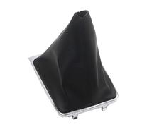 MKVAXR Gear Lever Knob Replacement, 5 6 Speed Leather Car Shift Gear Knob Lever Gaitor Boot Cover, for VW, for Passat, CC B7 2011 2012 2013 2014 2015(Black Gear Boot)