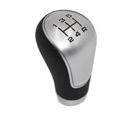 MKVAXR Gear Lever Knob Replacement, Car Shift Gear Knob Lever Gaitor Boot Cover Manual Transmission, for Mitsubishi, Outlander EX GRANDIS Lancer-ex(Black 5 Speed Sliver)
