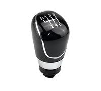 MKVAXR Gear Shifter Knob Lever Manual 5 6 Speed, for Ford, for Focus, 2 MK2 FL C-MAX 2006-2011 MK3 MK4 MK7 Galaxy with Leather Dustproof Cover Auto Transmission Shift Knob(6 Speed-Black-B)