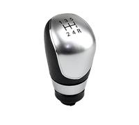 MKVAXR Gear Shifter Knob Lever Manual 5 6 Speed, for Ford, for Focus, 2 MK2 FL C-MAX 2006-2011 MK3 MK4 MK7 Galaxy with Leather Dustproof Cover Auto Transmission Shift Knob(5 Speed-Silvery-B)
