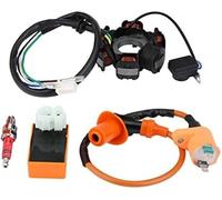 MKVAXR High Performance Racing Ignition Coil with 6 Pins CDI, Racing Ignition Coil Spark Plug Magneto Stator, for GY6 125cc 150cc Moped Scooter Cdi Spark Plug Kit