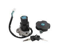 MKVAXR Ignition Switch Lock Gas Fuel, for Seat, Cap Set ABS, for Sinnis Apache Blade 125, for Lexmoto Pulse Adrenaline 125 Motorcyle Car Seat Ignition Switch Key