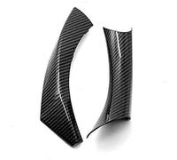 MKVAXR Interior Inside Door Handle Carbon Fiber Texture ABS Interior Door Panel Grab Handle Armrest Protective Cover, for BMW, 3 Series E90 E91 2004-2012 Car Styling Interior Door Handle Sticker(Charc