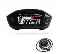 MKVAXR Motorcycle LCD Cylind 1 2 4 Cylinder speedometer 13000 RPM Optional Backlight Digital Odemeter Tachometer Moto Trip Data Gauge(With Sensor-B)