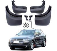 MKVAXR Mud Flaps Assembly Car Mud Flaps, for Vw, for Touareg Splash Guards Flap Mudguards Front Rear 4Pcs 2010 2011 2012 2013 2014 2015 2016 2017(BLACK 2010 2017)