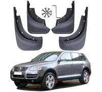 MKVAXR Mud Flaps Assembly Car Mud Flaps, for Vw, for Touareg Splash Guards Flap Mudguards Front Rear 4Pcs 2010 2011 2012 2013 2014 2015 2016 2017(BLACK 2003 2009)