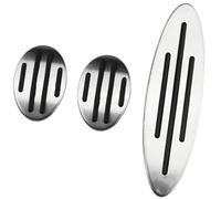 MKVAXR Pedal Pad, for All, for MINI, for Cooper, for Models R52 R53 R55 R56 R57 R58 R59 F55 F56 F57 Stainless Steel Accelerator Gas Brake Cover Clutch Pedal(BLACK MT pedal)