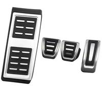 MKVAXR Pedal Pad, for VW, for POLO, for Virtus 2018~2024 Accelerator AT MT Car Pedals Gas Brake Footrest Stainless Steel Non-slip Cover Clutch Pedal(BLACK 4PIECE)