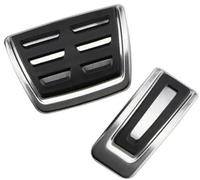MKVAXR Pedal Pad, for VW, for Tiguan, L, for Allspace, for T-ROC, for T-cross, for Troc, for Tcross Foot Rest Cover Brake Clutch Auto Car Pedals(MT With Clutch Pedal(BLACK AT Without Rest)