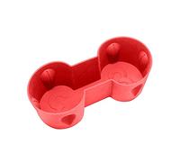 MKVAXR Soft Silicone Rubber Cup Holder Insert, for Tesla, Model 3 Multi Functional Practical Convenient Car Auto Accessories Car Cup Holder(Red)