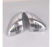 MKVAXR Wing Mirror Cap, for A4 A5 S4 S5 B9 Car Rearview Cover Side Protect Frame Covers Trim Silver Matte Chrome Shell Cover(A) Rearview Mirror Frame(BLACK B)