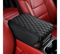 MKWGZPGW Car Armrest Cushion For E Class W124 1984-1994, Leather Center Console Pad, Memory Foam Armrest Box with Storage Bag, Interior Accessories,Black-Large