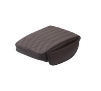 MKWGZPGW Car Armrest Cushion for Land Rover Defender/Freelander/Discovery 1 2 3 4 5, Memory Foam Arm Rest Mat, Resistant Leather Center Console Pad with 2 Side Storage Bags, Interior,Brown-Large
