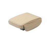 MKWGZPGW Car Armrest Cushion for SEAT Tarraco KN 2019 2020 2021 2022 2023 2024 2025, Memory Foam Arm Rest Mat, Resistant Leather Center Console Pad with 2 Side Storage Bags, Interior,Beige-Small