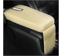 MKWGZPGW Car Armrest Pad for Ren-ault Arkana 2021-2025, Car Center Console Cover, Leather Waterproof Armrest Pad With Storage Bag, Interior Accessories,Beige-Large