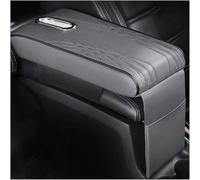 MKWGZPGW Car Armrest Pad for Ren-ault Arkana 2021-2025, Car Center Console Cover, Leather Waterproof Armrest Pad With Storage Bag, Interior Accessories,Grey-Small