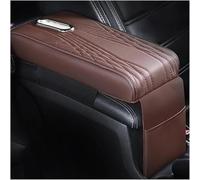 MKWGZPGW Car Armrest Pad for SsangYong Rodius Rexton Kyron Tivoli, Car Center Console Cover, Leather Waterproof Armrest Pad With Storage Bag, Interior Accessories,Coffee-Large