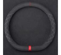 MKWGZPGW Car Steering Wheel Covers for Vauxhall Vivaro Life 2019-2024/Vauxhall Vivaro-e Life 2020-2024, Suede Fabric Steering Wheel Covers, Soft Anti Slip Breathable Steering Wheel Protector