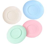 MKYHBOO Small Dinner Plates Set, 5.9in Unbreakable Wheat Straw Dessert Plates, 4pcs Lightweight Dinner Dishes, Microwave and Dishwasher Safe Plate for Kitchen