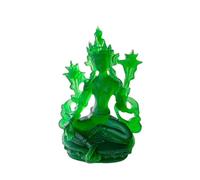 MKYKDY Buddha Statues Sculptures Green Tara Green Resin Tibetan Buddhist Temple Home Office Decorate Statue Craft Collectibles Figurines