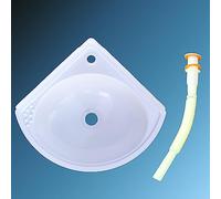 MKYOKO Small Corner Wall Mount Plastic Sink, Mini Vessel Sink, Laundry Tub, Rv Bathroom Sink (Color : B)