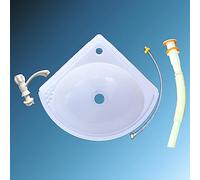 MKYOKO Small Corner Wall Mount Plastic Sink, Mini Vessel Sink, Laundry Tub, Rv Bathroom Sink (Color : C)