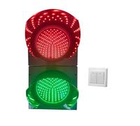 MKYOKO Traffic Light, Red/Green Stop and Go Light, Traffic Signal Light, PC Housing Waterproof IP65 Industrial LED Traffic Stop Light, Dock Bay Indicator Warning Light 200mm(8inch)(24v,Manual switch)