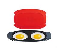 MKYSAIL Quick-Heat Microwave Egg Cooker|Poacher|fryer,Multi-Use microwave egg maker for Breakfast Sandwiches,Dishwasher-Safe,Save Time & Portable for Home,Travel,Gifts(red)