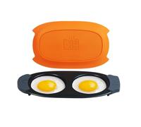 MKYSAIL Quick-Heat Microwave Egg Cooker|Poacher|fryer,Multi-Use microwave egg maker for Breakfast Sandwiches,Dishwasher-Safe,Save Time & Portable for Home,Travel,Gifts(Orange)