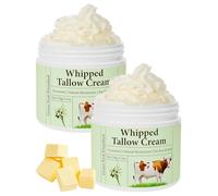 mkzea Beef Tallow for Skin, Beef Tallow, Grass Fed Beef Tallow, Whipped Beef Tallow for Face Moisturizer for All Purpose Tallow Balm, 2 packs