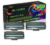 ML-1210D3 Compatible for Samsung Toner Cartridges with Chip ML-1010 ML-1020 ML-1020M ML-1200 ML-1210 ML-1220M ML-1250 ML-1430 Printers (3 Pack Black)