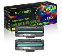 ML-1210D3 Compatible for Samsung Toner Cartridges with Chip ML-1010 ML-1020 ML-1020M ML-1200 ML-1210 ML-1220M ML-1250 ML-1430 Printers (2-Pack Black)