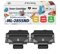 ML-2855ND Toner Cartridge Compatible for Samsung Work for Samsung ML-2855ND SCX-4824 SCX-4824FN SCX-4825FN SCX-4828 Printers (2-Pack Black)