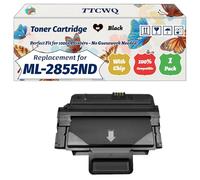 ML-2855ND Toner Cartridge Compatible for Samsung Work for Samsung ML-2855ND SCX-4824 SCX-4824FN SCX-4825FN SCX-4828 Printers (1 Pack Black)
