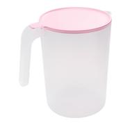 Ml Beverage Pitcher with Handle and Lid for Water | Pink Finish, Spill Reduction Lid, Easy Cleaning, Portable Serving, for Lemonade, Dining Table and Pools
