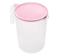 Ml Beverage Pitcher with Lid and Handle for Serving | Pink, Disassemblable Lid, High Capacity Use, Lemonade and Hot or Cold Drinks, Households and Hosts